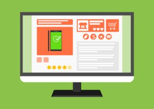 e-commerce, online shop, web. IA